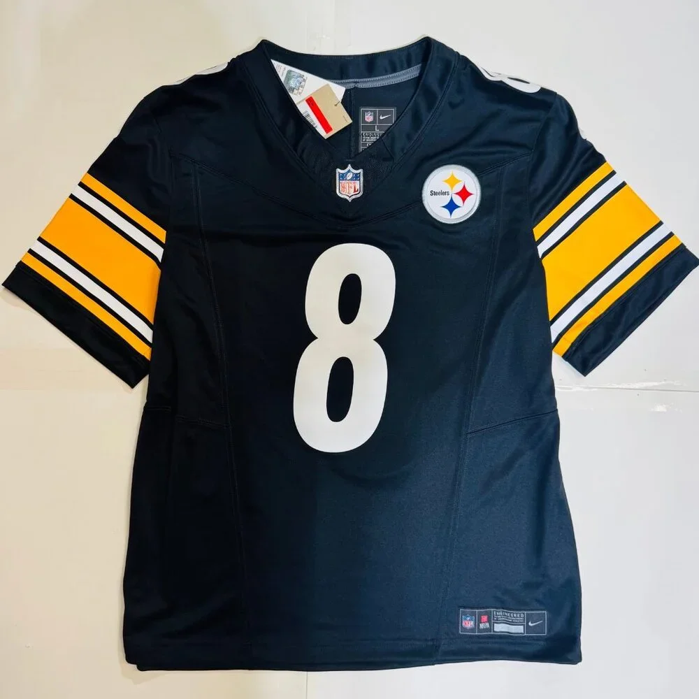Aaron Rodgers Pittsburgh Steelers Nike Vapor F.U.S.E Home Black Jersey Sz Large - Picture 2 of 11